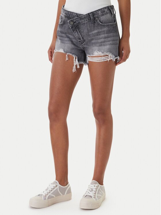 GUESS JEANS Pantaloni scurți de blugi W6GDZ8 D6572 Regular Fit