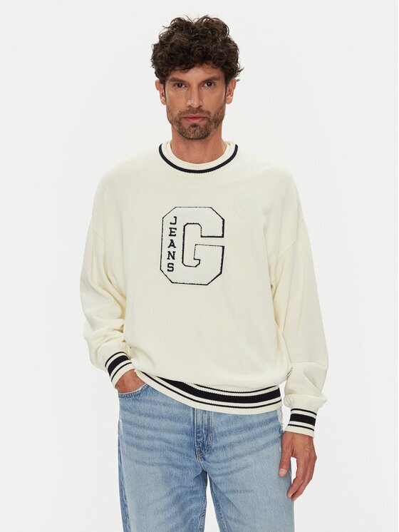 GUESS JEANS Pulover M5YR21 Z3HM1 Écru Regular Fit