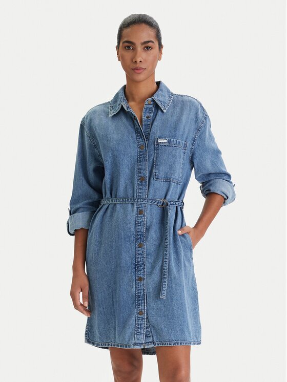 GUESS JEANS Rochie de blugi W6RK26 D5M81 Regular Fit