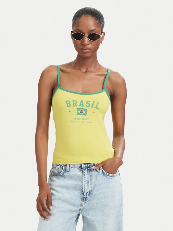 GUESS JEANS Top W6YP20 K4202 Slim Fit
