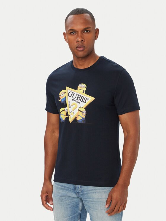 GUESS JEANS Tricou 183589 Albastru Classic Fit