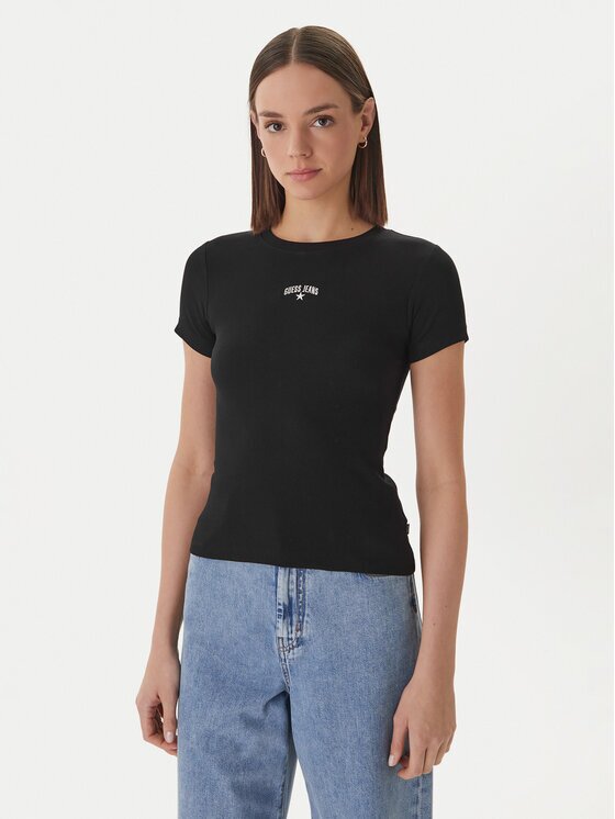 GUESS JEANS Tricou W6GPZ3 KA0H1 Slim Fit