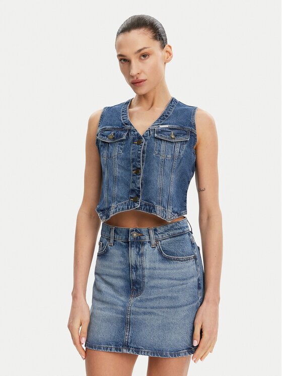 GUESS JEANS Vestă elegantă W5GN74 D5M46 Regular Fit