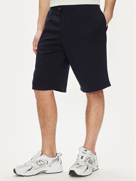 GUESS Pantalon scurți din material Clovis M4GD10 KBK32 Loose Fit