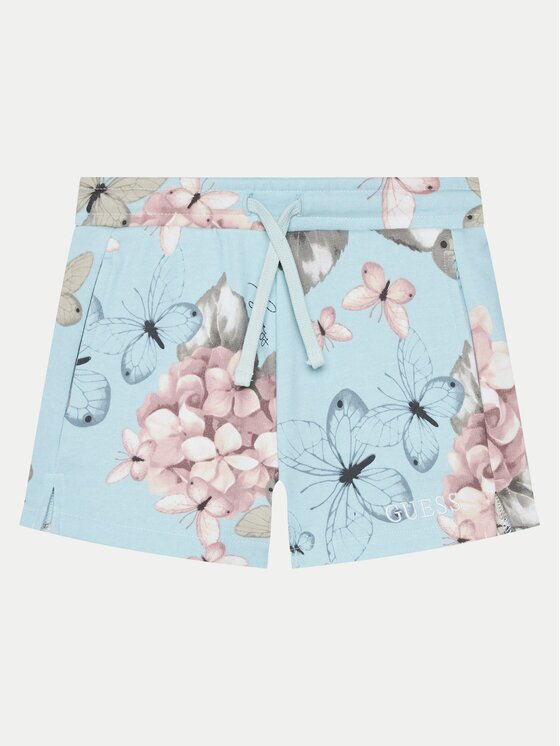 GUESS Pantalon scurți din material J5RD15 KA6R4 Relaxed Fit