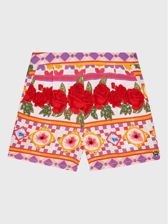 GUESS Pantalon scurți din material K3GD06 WFBN0 Relaxed Fit