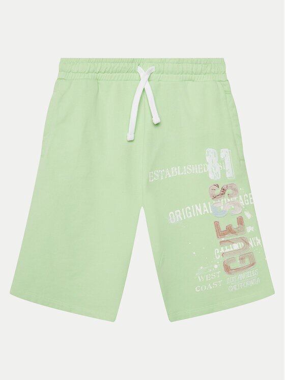 GUESS Pantalon scurți din material L5GD06 KA6R4 Regular Fit