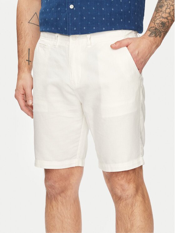 GUESS Pantalon scurți din material M4GB59 WG8B0 Écru Regular Fit