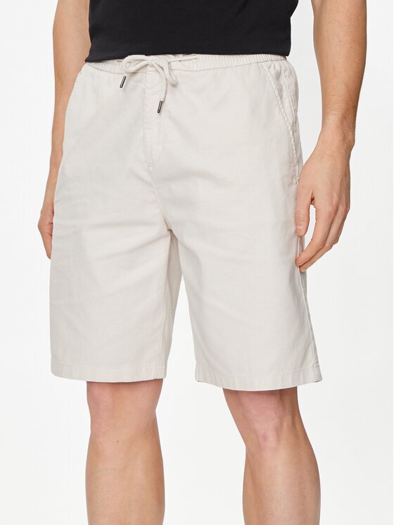 GUESS Pantalon scurți din material Mick M4GD02 WFBXA Écru Regular Fit