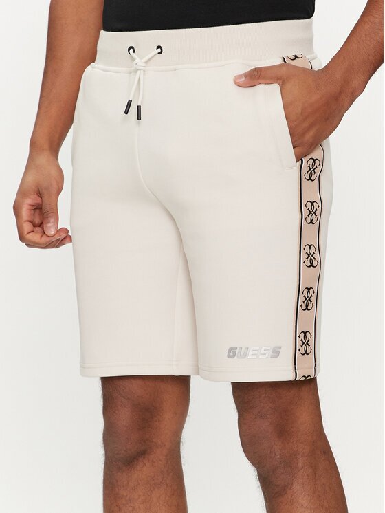 GUESS Pantalon scurți din material Mickey Z4RD04 KB3P2 Écru Regular Fit