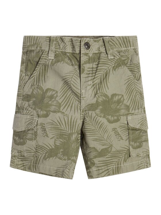 GUESS Pantalon scurți din material N3GD12 WFCB0 Regular Fit