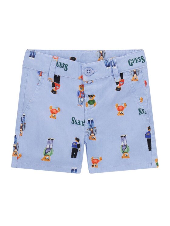GUESS Pantalon scurți din material N6RD03 WFY91 Regular Fit