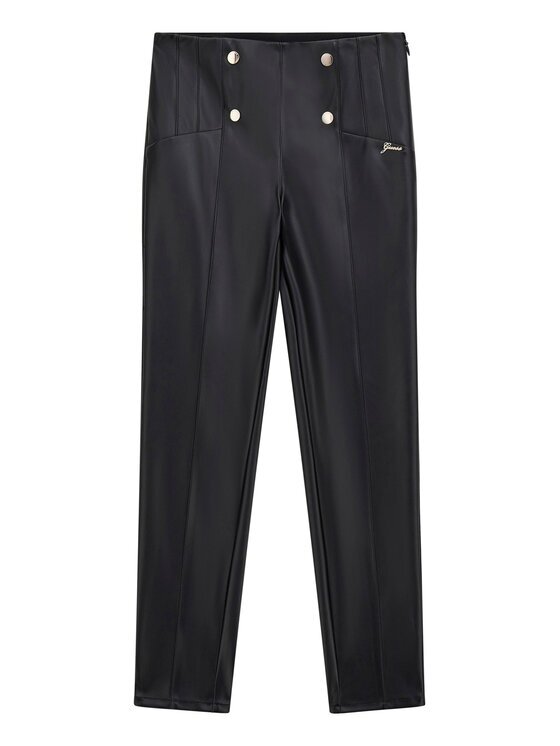 GUESS Pantaloni din imitație de piele J5BB00 WFV60 Slim Fit