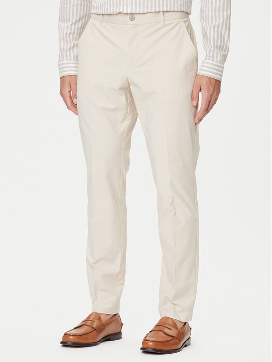 GUESS Pantaloni din material M4YB01 WG9Z2 Écru Regular Fit
