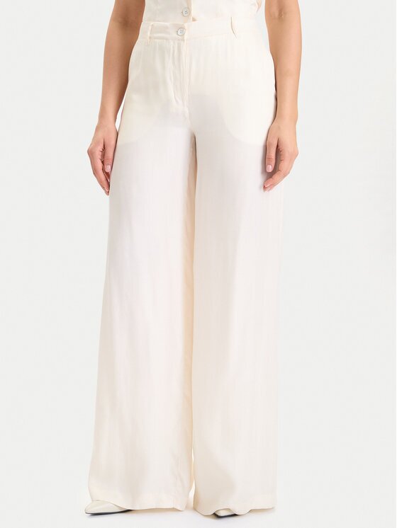 GUESS Pantaloni din material W5YB02 WH5N2 Écru Regular Fit