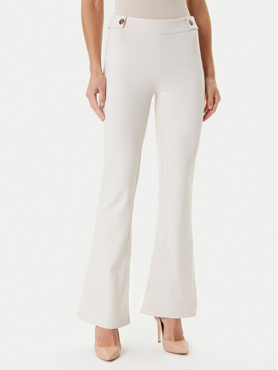 GUESS Pantaloni din material W5YB0I KCMU2 Écru Regular Fit