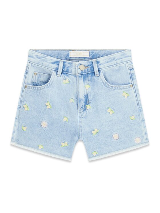 GUESS Pantaloni scurți de blugi J6GD35 D45E0 Albastru celest Regular Fit