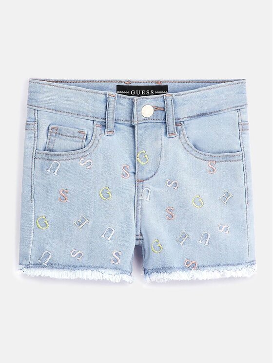 GUESS Pantaloni scurți de blugi K3GD16 D4CA0 Regular Fit