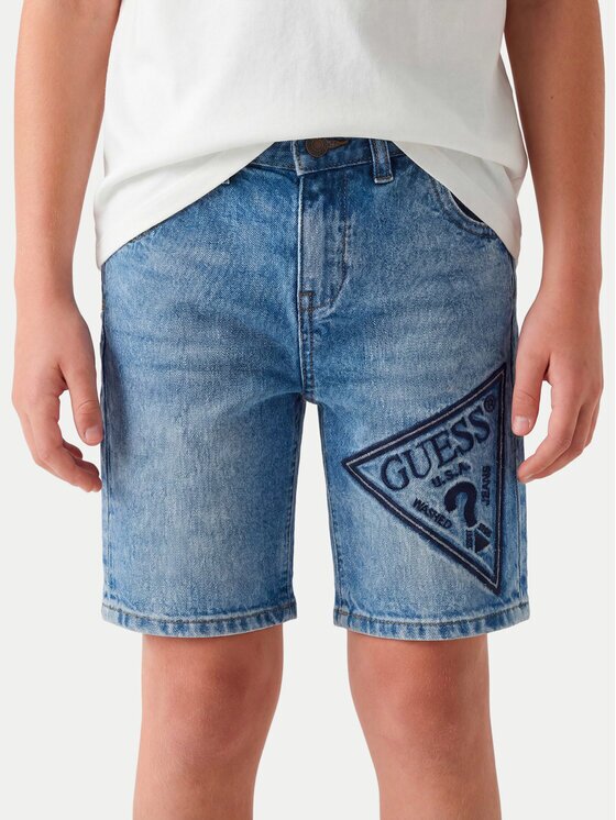 GUESS Pantaloni scurți de blugi L6GD18 D41E0 Regular Fit