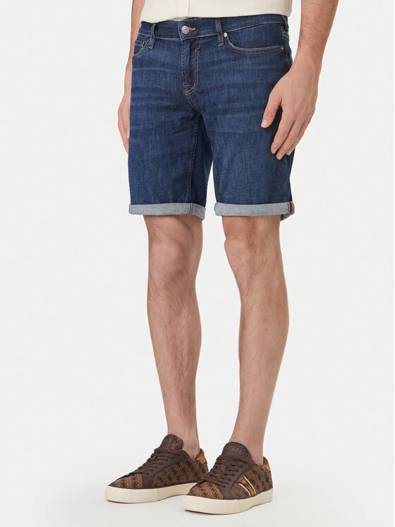 GUESS Pantaloni scurți de blugi M6GD01 D0754 Regular Fit
