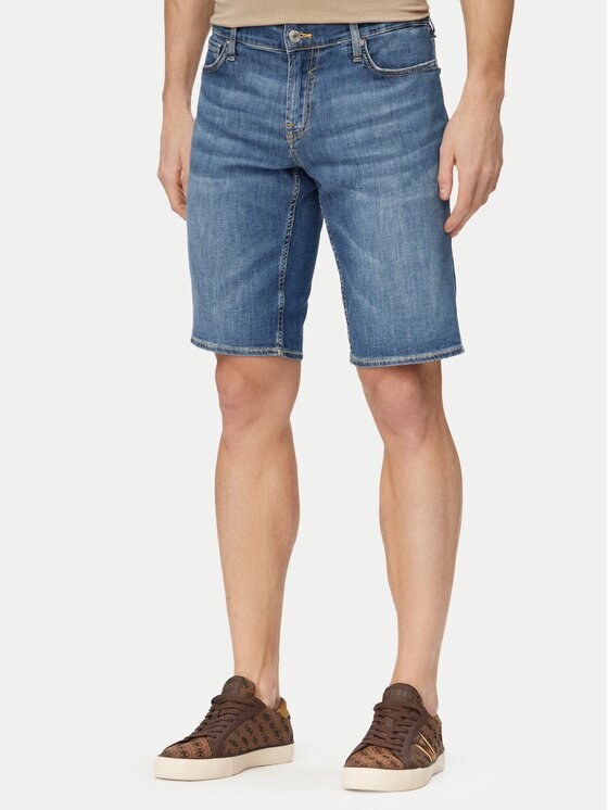 GUESS Pantaloni scurți de blugi M6GD01 D0756 Regular Fit