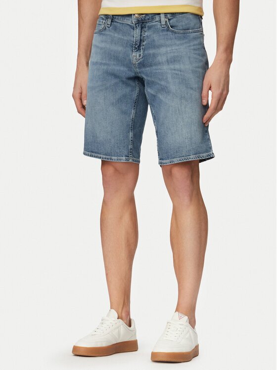 GUESS Pantaloni scurți de blugi M6GD01 D0758 Regular Fit