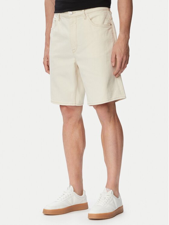 GUESS Pantaloni scurți de blugi M6GDVB D1097 Relaxed Fit