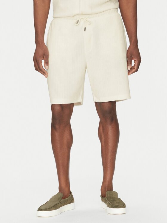 GUESS Pantaloni scurți sport M5GD41 KCRY0 Écru Regular Fit