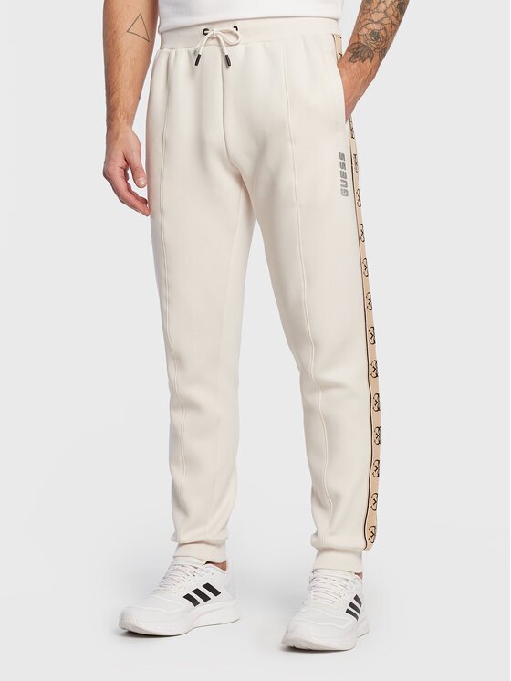 GUESS Pantaloni trening Mickey Z2YB09 KB3P2 Écru Regular Fit