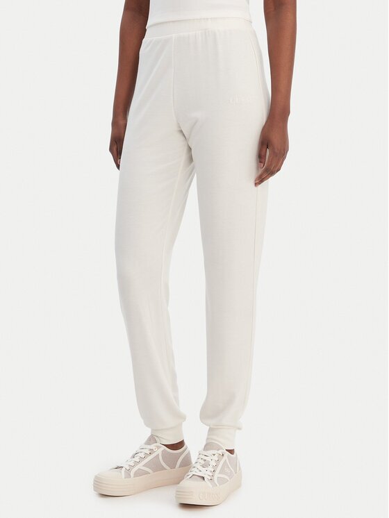 GUESS Pantaloni trening O6GB01 KCQP2 Écru Regular Fit