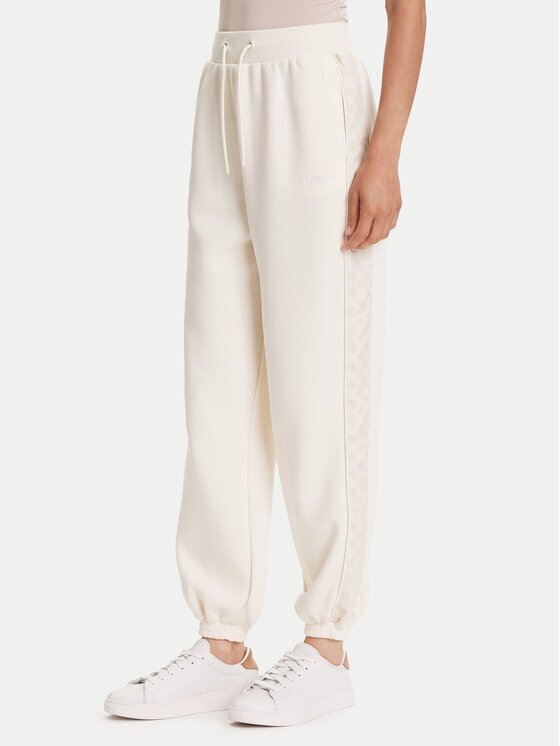 GUESS Pantaloni trening V5YB02 KB3P2 Écru Regular Fit