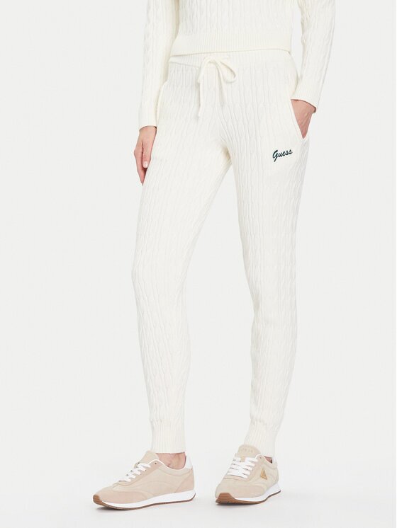 GUESS Pantaloni tricotați V5BB20 Z0572 Écru Regular Fit