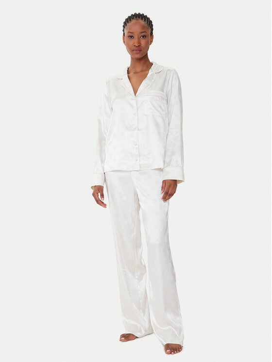 GUESS Pijama O5BX05 W4732 Écru Regular Fit