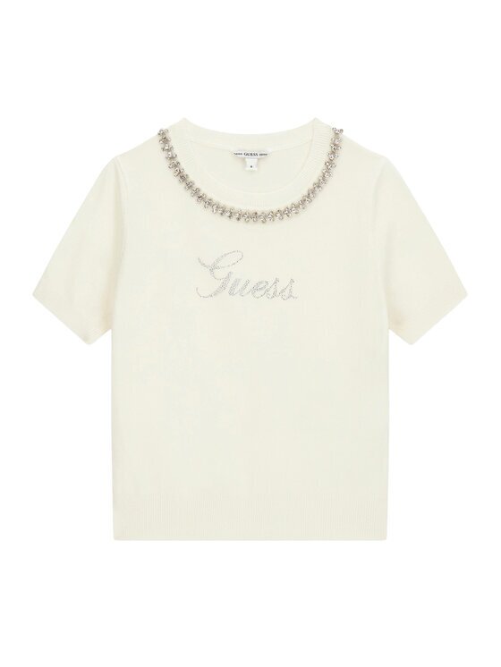 GUESS Pulover J6RR14 Z2NQ2 Écru Regular Fit