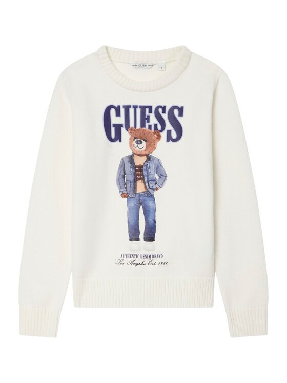 GUESS Pulover L6RR04 Z2ZK2 Écru Regular Fit