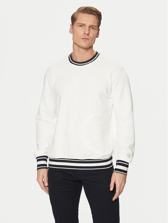 GUESS Pulover M5RQ12 KCLK2 Écru Regular Fit