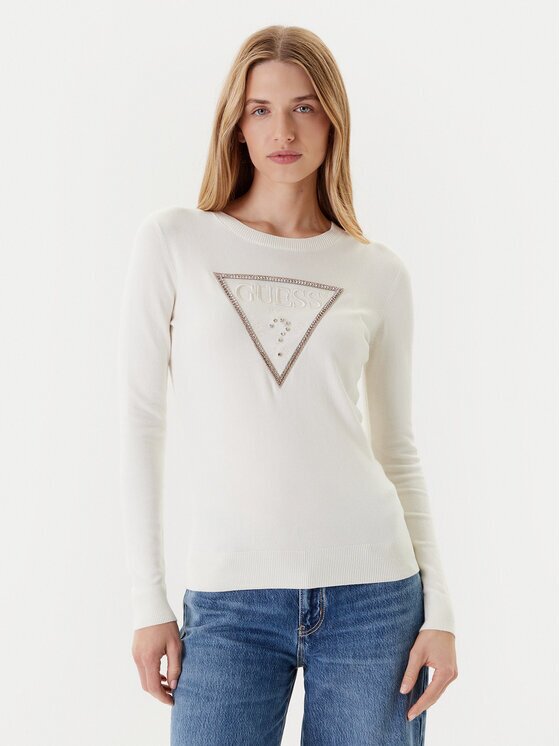 GUESS Pulover W5YR23 Z2NQ2 Écru Regular Fit