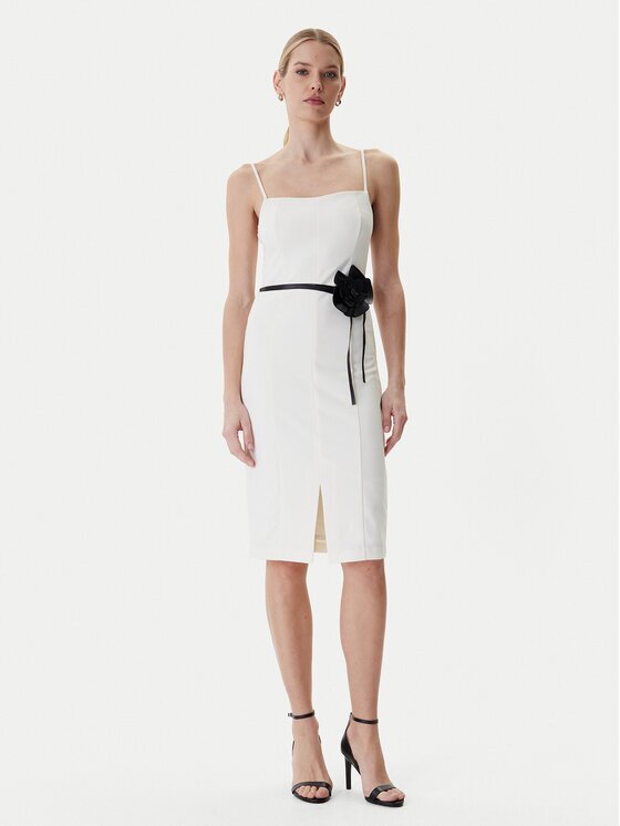 GUESS Rochie cocktail W6RK0G KC9O0 Écru Regular Fit