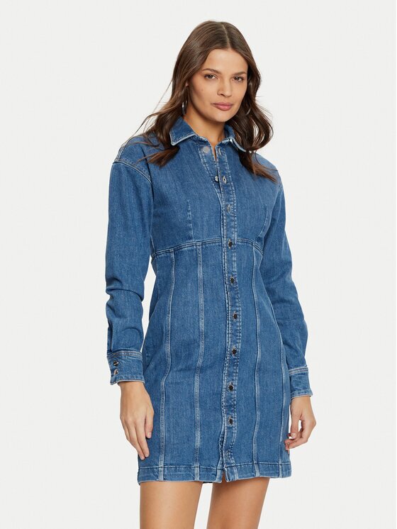 GUESS Rochie de blugi W5RK99 D4H71 Regular Fit