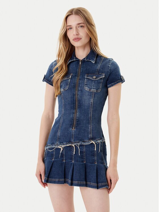 GUESS Rochie de blugi W5YK71 D4H1D Regular Fit