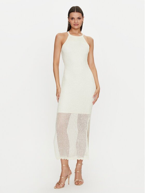 GUESS Rochie de vară W4YK50 Z37G0 Écru Regular Fit