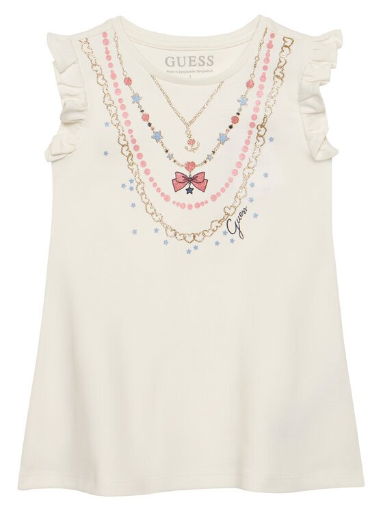 GUESS Rochie de zi K6RK02 KA6W4 Écru Regular Fit