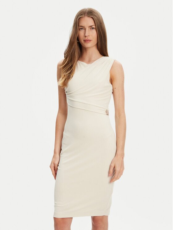 GUESS Rochie de zi W5YK27 KAQL2 Écru Regular Fit