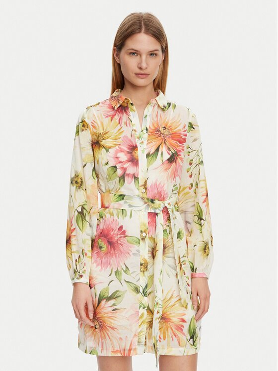 GUESS Rochie tip cămașă W5GK65 WH6C0 Regular Fit