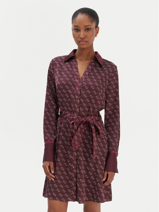GUESS Rochie tip cămașă W6RK90 WF1T2 Regular Fit