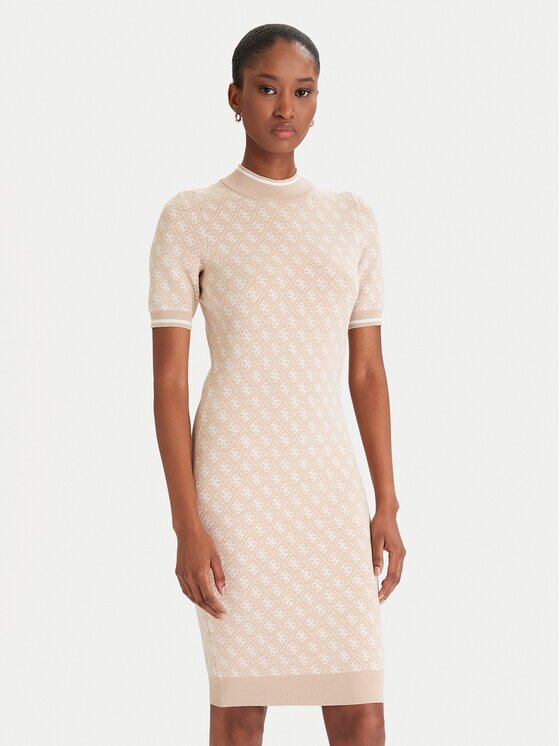 GUESS Rochie tricotată W3YK39 Z37K0 Slim Fit
