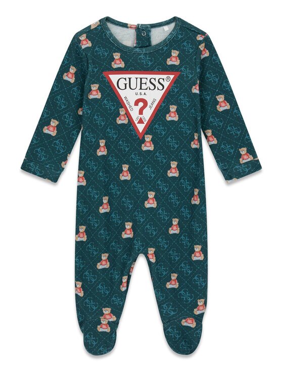 GUESS Salopetă P6BG01 K5978 Verde închis