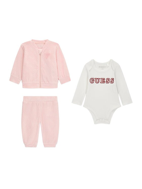 GUESS Set bluză body și pantaloni de trening H6BG05 K6014 Roz deschis Regular Fit