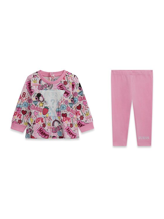 GUESS Set bluză și leggings A6YG03 K3898 Regular Fit