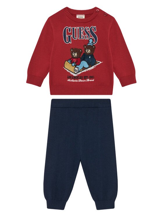 GUESS Set pulover și pantaloni din material textil I5BG04 Z2BB0 Regular Fit